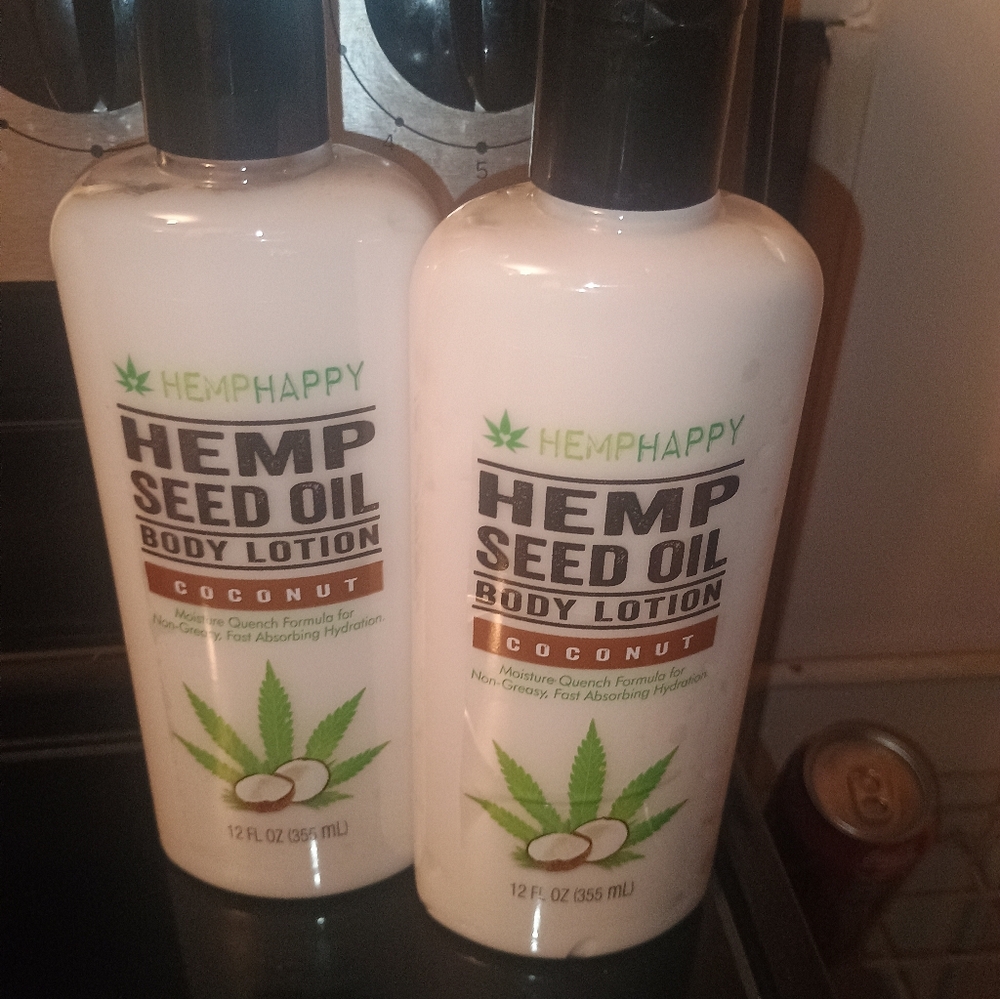 HempHappy Hemp Seed Oil Body Lotion Set Coconut - Picture 2 of 5